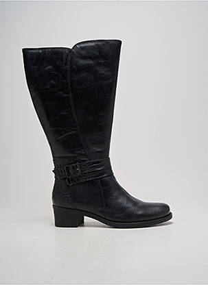 Bottes matière lisse talon de 4 à 6cm noir ARIMA femme