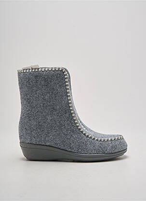 Chaussons/pantoufles bout rond talon plat jusqu'à 3cm gris WAPITI femme