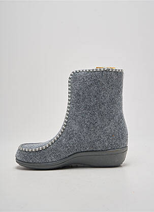 Chaussons/pantoufles bout rond talon plat jusqu'à 3cm gris WAPITI femme
