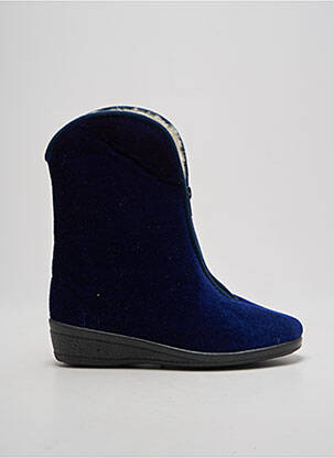 Chaussons/pantoufles bout rond talon plat jusqu'à 3cm bleu WAPITI femme
