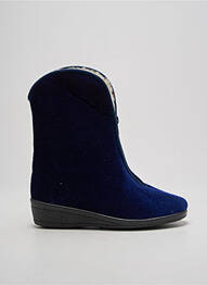 Chaussons/pantoufles bout rond talon plat jusqu'à 3cm bleu WAPITI femme