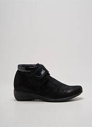 Bottines/boots tissage satiné talon plat jusqu'à 3cm noir GEO-REINO femme