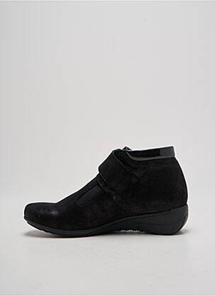 Bottines/boots tissage satiné talon plat jusqu'à 3cm noir GEO-REINO femme