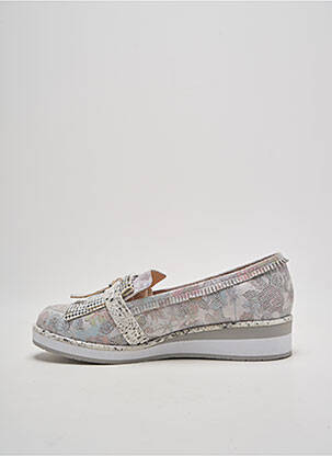 Mocassins type de semelle amortissante talon plat jusqu'à 3cm argent FUGITIVE BY FRANCESCO ROSSI femme