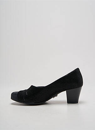 Escarpins tissage satiné talon de 4 à 6cm noir ARIMA femme