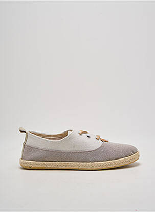 Espadrilles fermeture lacets talon plat jusqu'à 3cm blanc MEDITERRANEA femme