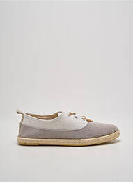 Espadrilles fermeture lacets talon plat jusqu'à 3cm blanc MEDITERRANEA femme