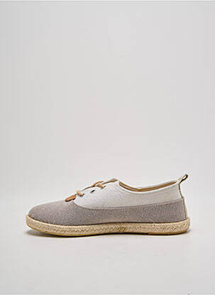 Espadrilles fermeture lacets talon plat jusqu'à 3cm blanc MEDITERRANEA femme