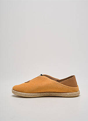 Espadrilles bout rond talon plat jusqu'à 3cm orange MEDITERRANEA femme