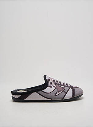 Chaussons/pantoufles bout rond talon plat jusqu'à 3cm gris LA MAISON DE L'ESPADRILLE femme