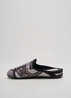 Chaussons/pantoufles bout rond talon plat jusqu'à 3cm gris LA MAISON DE L'ESPADRILLE femme