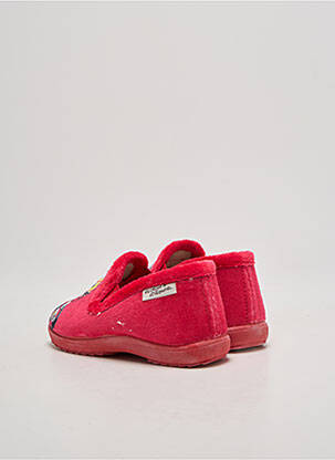 Chaussons/pantoufles tissage velours bout rond rouge LA MAISON DE L'ESPADRILLE garçon