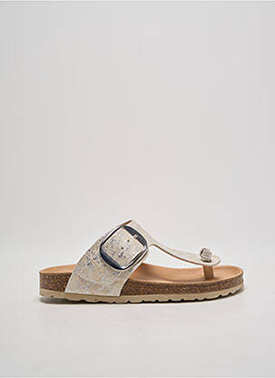 Tongs argent KOOMAC pour femme