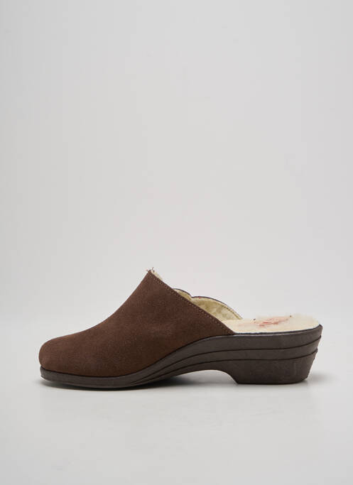 Chaussons/Pantoufles marron LA MAISON DE L'ESPADRILLE pour femme