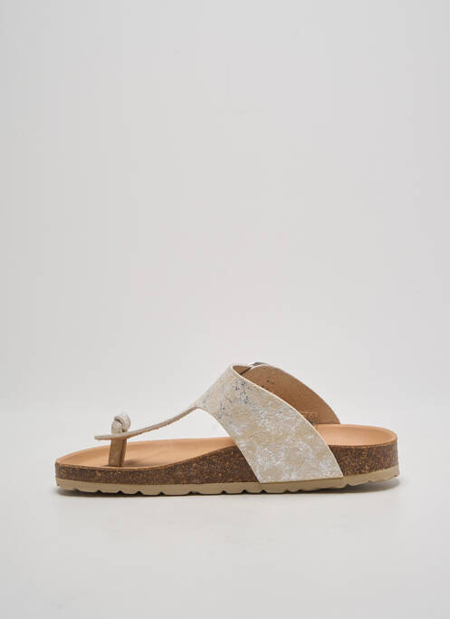 Tongs argent KOOMAC pour femme