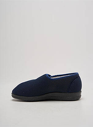 Chaussons/pantoufles fermeture scratch talon plat jusqu'à 3cm bleu WAPITI femme