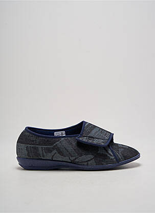 Chaussons/pantoufles fermeture scratch bout rond bleu WAPITI unisexe