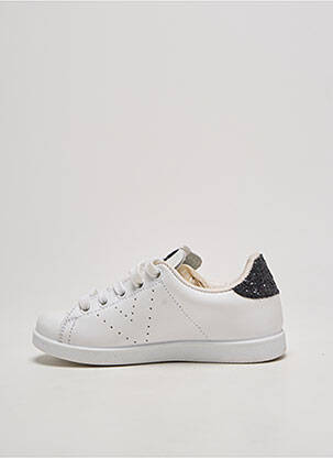 Baskets fermeture lacets bout rond blanc VICTORIA fille