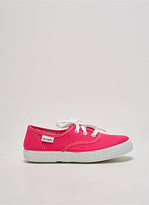Baskets fermeture lacets bout rond rose VICTORIA fille