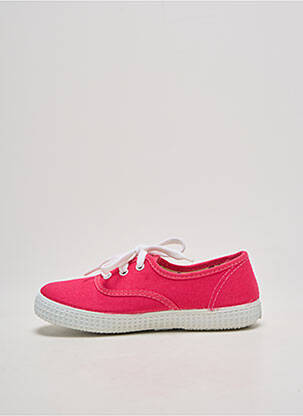 Baskets fermeture lacets bout rond rose VICTORIA fille