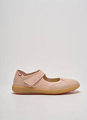 Ballerines fermeture scratch talon plat jusqu'à 3cm rose ON FOOT femme