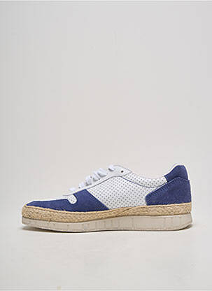 Baskets nubuck bout rond bleu POTOMAC homme