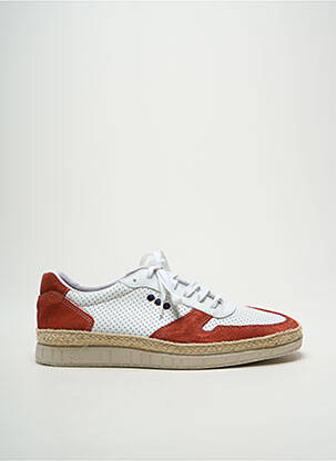 Baskets nubuck bout rond orange POTOMAC homme