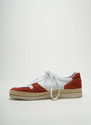 Baskets nubuck bout rond orange POTOMAC homme