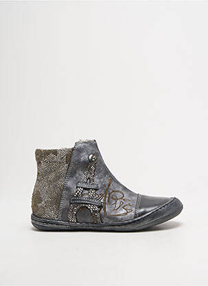 Bottines/boots matière lisse bout rond argent BELLAMY fille