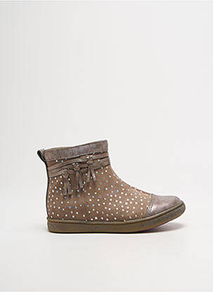 Bottines/boots tissage satiné bout rond marron BABYBOTTE fille