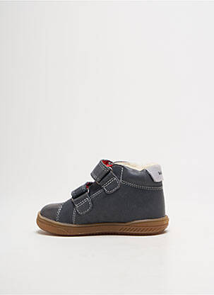 Baskets tissage satiné bout rond gris BABYBOTTE garçon