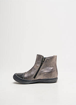 Bottines/boots tissage satiné bout rond argent BELLAMY fille