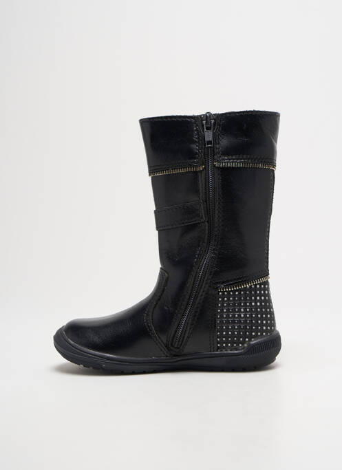 Bottes tissage satiné bout rond noir BOPY fille