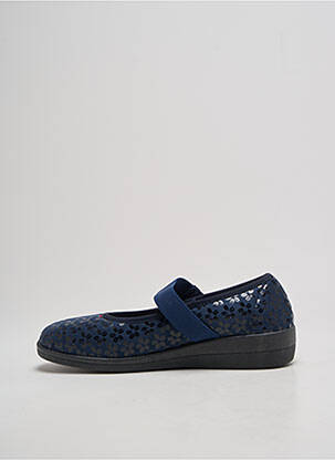 Chaussons/pantoufles semelle amovible talon plat jusqu'à 3cm bleu KOOMAC femme
