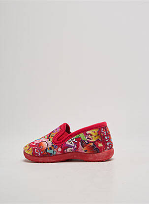 Chaussons/pantoufles tissage velours bout rond rouge LA MAISON DE L'ESPADRILLE garçon