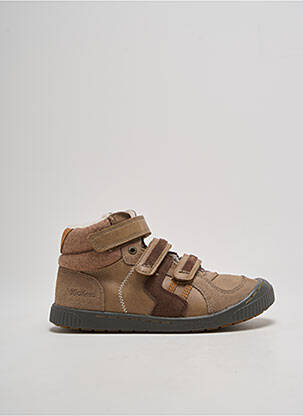 Baskets bout rond bout rond marron KICKERS garçon