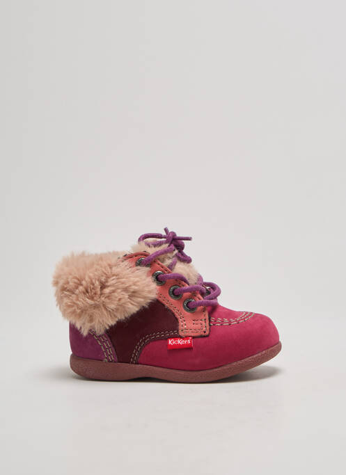 Bottillons rose KICKERS pour fille