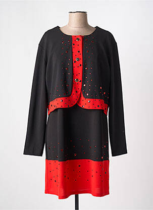 Ensemble robe type de veste casual noir LADY BELLE femme
