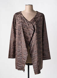 Veste casual tissage suedine marron ROMEO POUR JULIETTE femme