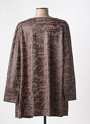 Veste casual tissage suedine marron ROMEO POUR JULIETTE femme