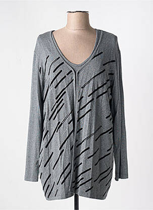 Twin-set col v gris ALAIN MURATI femme