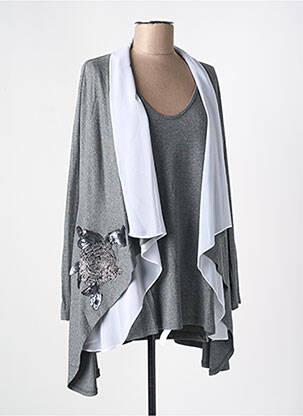 Twin-set manches longues gris ALAIN MURATI femme