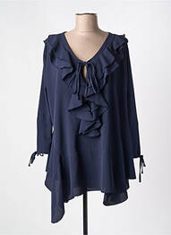 Blouse manches longues manches longues bleu LILI LA TIGRESSE femme