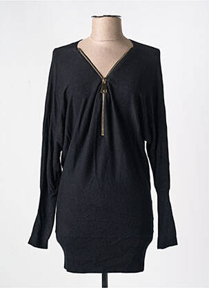 Pull tunique manches longues manches longues noir C.M.P 55 femme