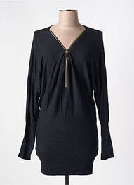 Pull tunique manches longues manches longues noir C.M.P 55 femme