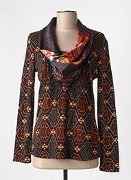 Pull coupe cintrée manches longues noir 101 IDEES femme