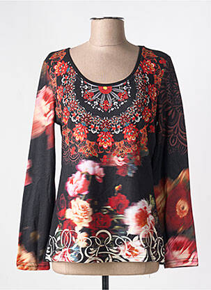T-shirt manches longues manches longues noir 101 IDEES femme