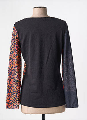 T-shirt manches longues manches longues orange 101 IDEES femme