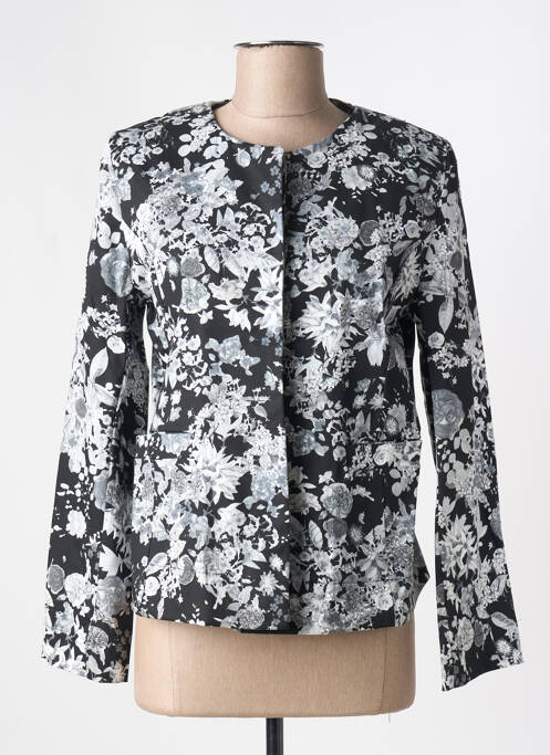 Veste casual col rond noir PARISIENNE femme