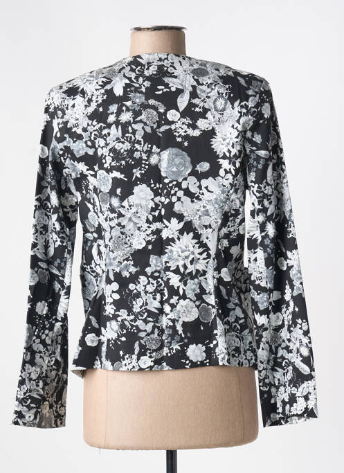 Veste casual col rond noir PARISIENNE femme
